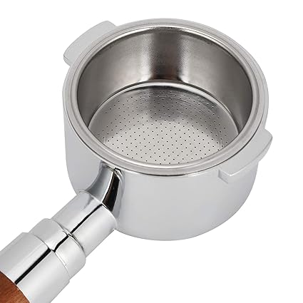 Coffee Portafilter Replacement, Easy to Clean, Bottomless Coffee Handle Coffee Portafilter, Freely Disassembled Handle for Office Home Gifts Cafe(51mm Rosewood binaural, Blue)'