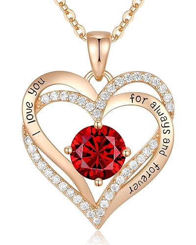CDE Valentine's Day Gift Forever Love Heart Necklaces for Women,