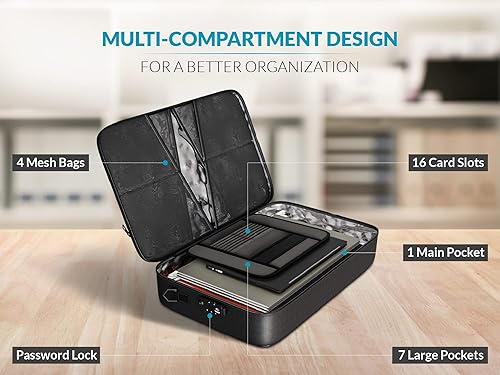 Miniatura 4 de AllSpark Organizador de documentos ignífugo, hecho de 4 capas de fibra de vidrio, organizador de documentos importante, impermeable e ignífugo,