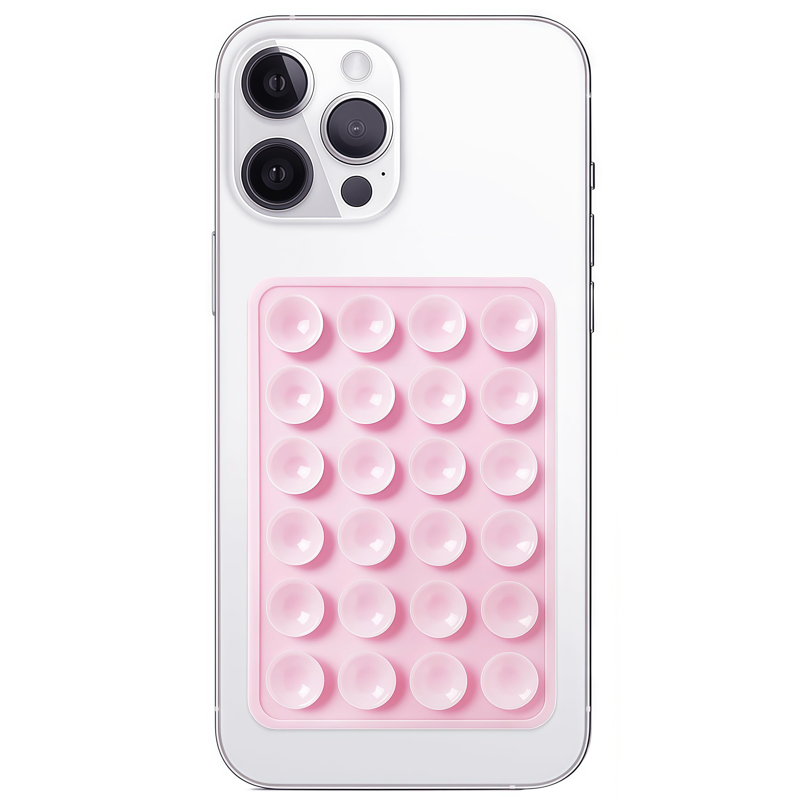 Photo 1 of Anteel Silicone Suction Phone Case Mount, Non Slip Sticky Phone Grip for Cellphone, Silicon Adhesive Suction Cup Phone Mount, Strong Grip Holder for Selfies and Videos (Light Pink)