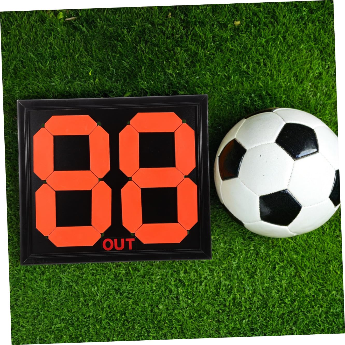 Tabellone Portatile per Sostituzioni e Punteggio Calcio Nero per Arbitri Pannello Leggero Adattabile a Basket e Altri Sport di Squadra
