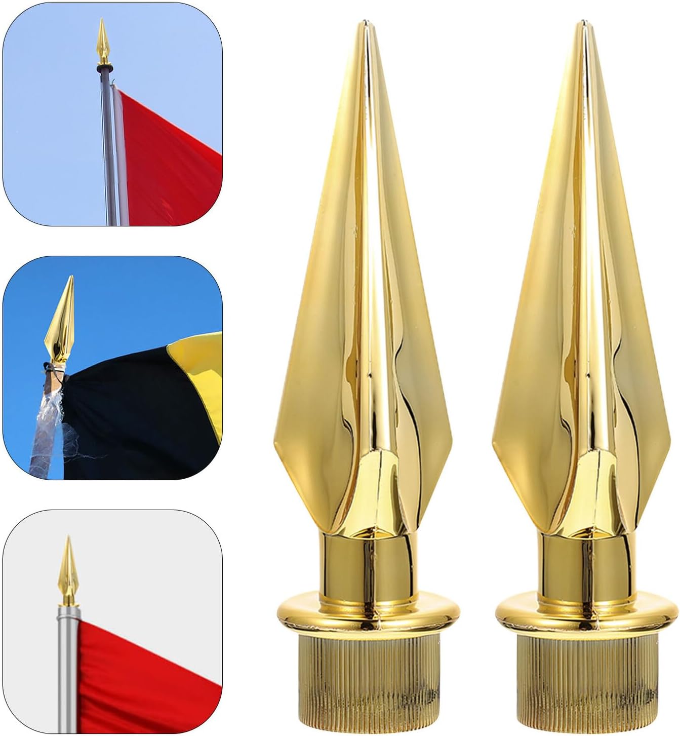 Flagpole Topper Outdoor Flag Pole Finial Ornament Replacement for Lawn Garden and Meeting Hall Decor 8.26X2.16X2.16 Inches - Image 8