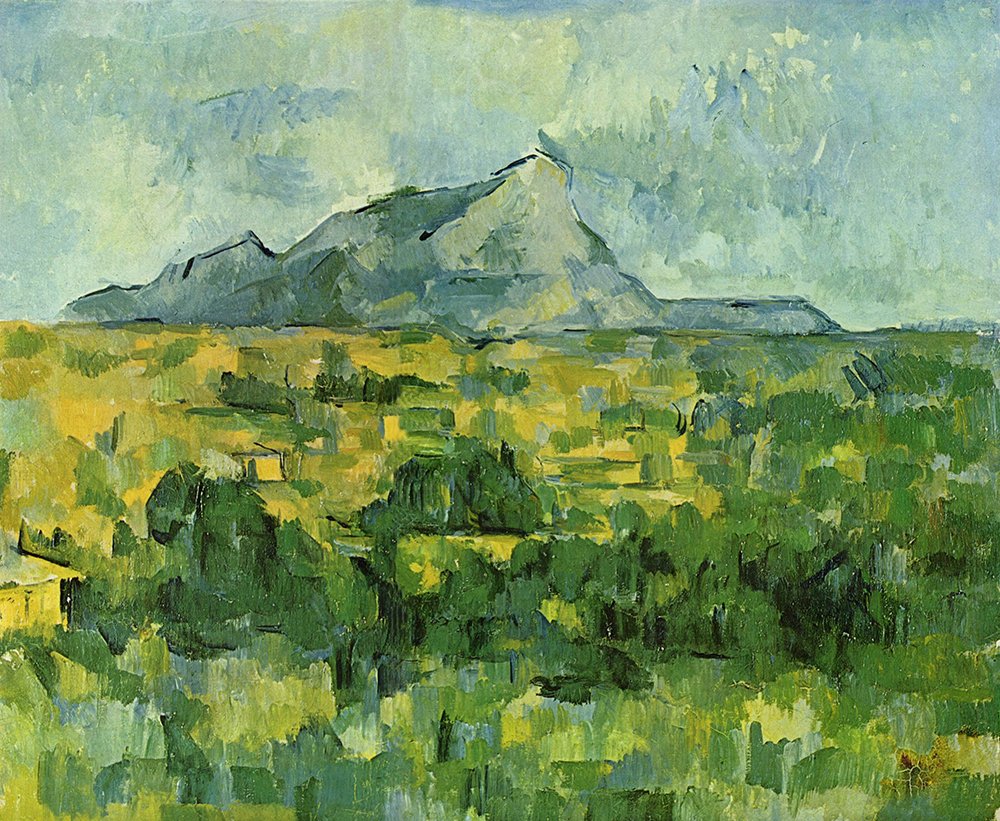 Tableau Paul Cézanne de grande taille avec cadre noir pour salon