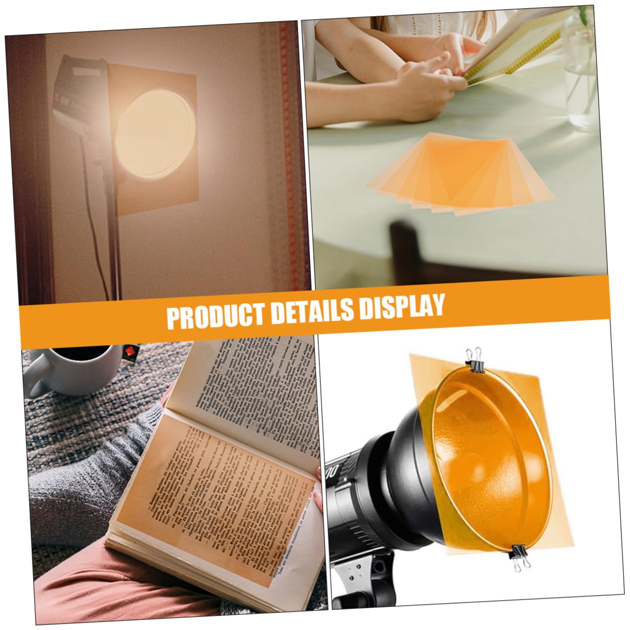 5hojas Lámina De PVC Transparente Colorida para Filtros De Luz Gel De Iluminación Película De Color para Fotografía Y Efectos De Iluminación para Estudio Y Uso Versátil