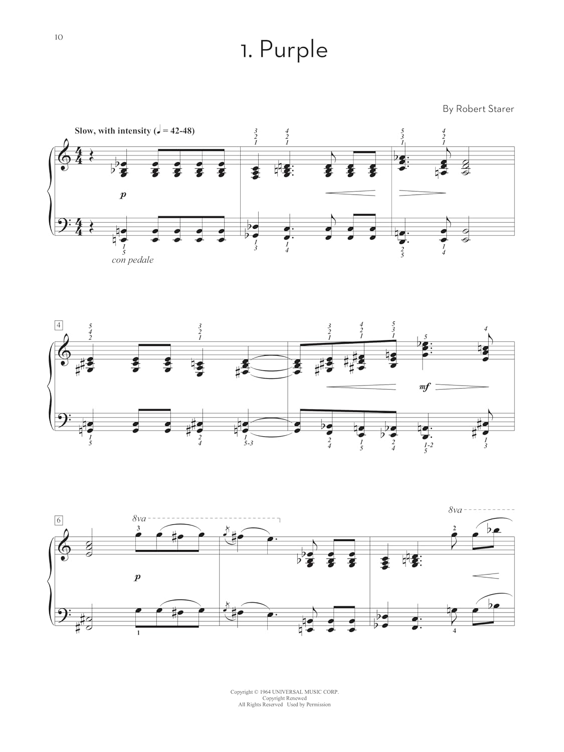 Sketches in Color Sets One and Two Piano Solo Sheet Music Book for Intermediate Pianists by Robert Starer | Complete Classical Repertoire with Performance Notes and Online Audio Access