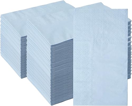 Miniatura 9 de 100 servilletas de 3 capas de color verde salvia de 13 x 15.7 pulgadas, servilletas de baño para invitados, servilletas de postre, toallas de mano
