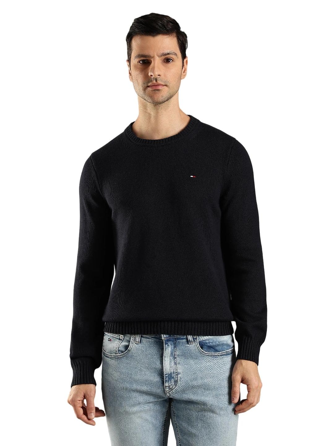 tommy hilfiger Solid Regular Fit Cotton Sweater-picture-37