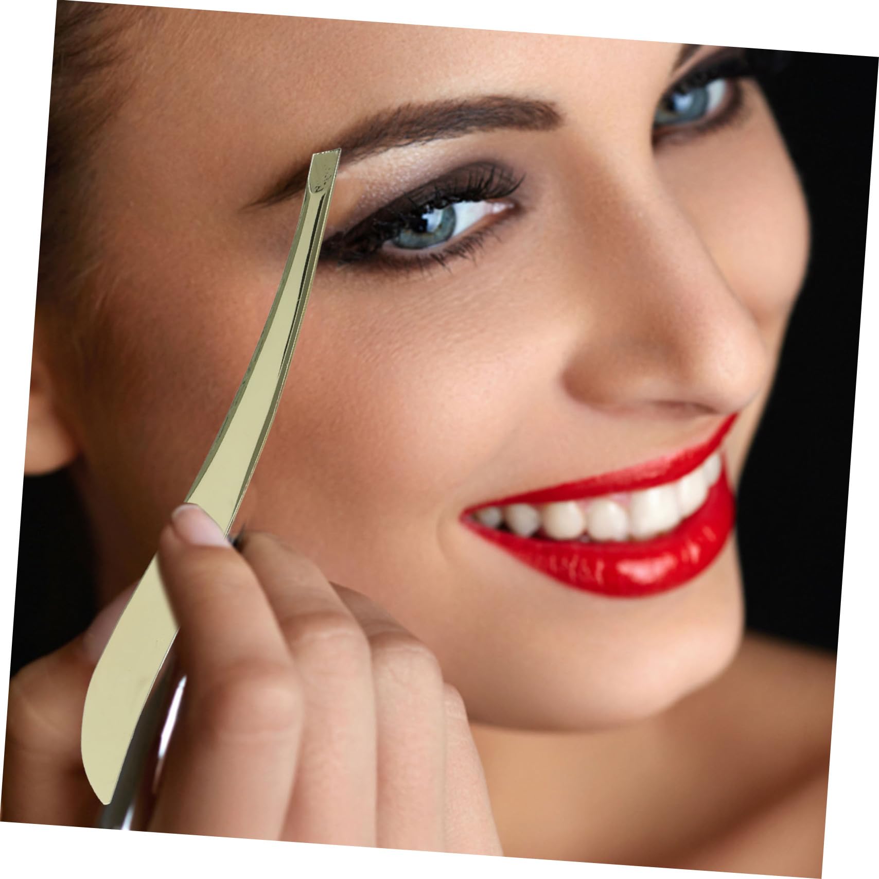 FOMIYES 1 Set Stainless Steel Eyebrow Clip Ergonomic Design Eyebrow Makeup Tools Durable and Lightweight for Personal Professional Use present for Women