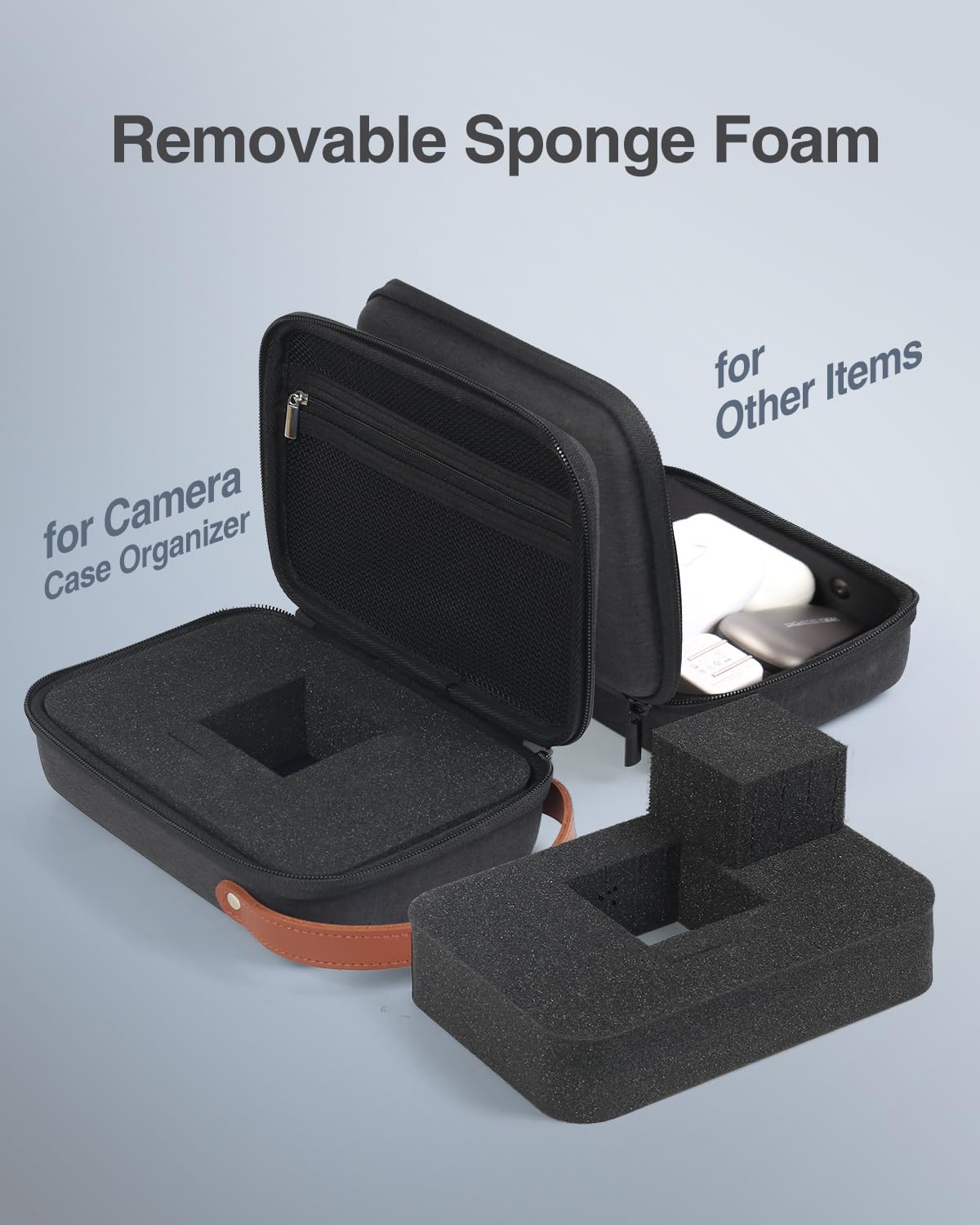 Luxtude Hard EVA Case with Foam, Hard Sided EVA Shockproof Camera Organizer Case, Travel Carrying Cases for Drones, Digital Products, Electronic Instruments, etc. - Image 7