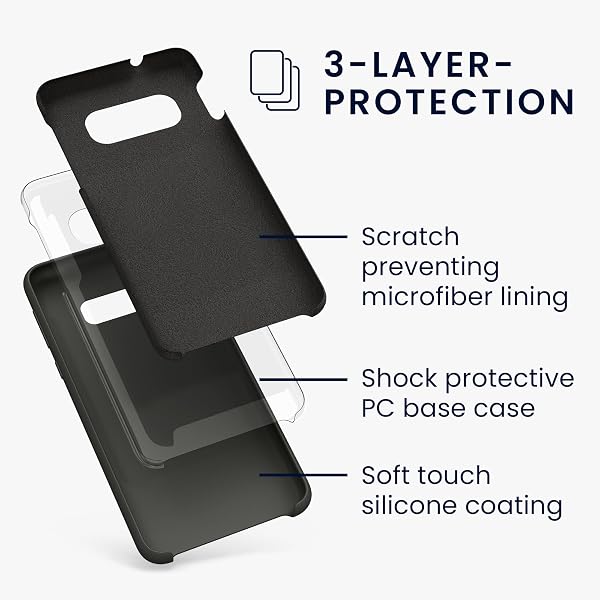 kwmobile Case for Samsung Galaxy S10e Case - Soft Cover - Shockproof Silicone - Wireless Charging Dark Grey - 2