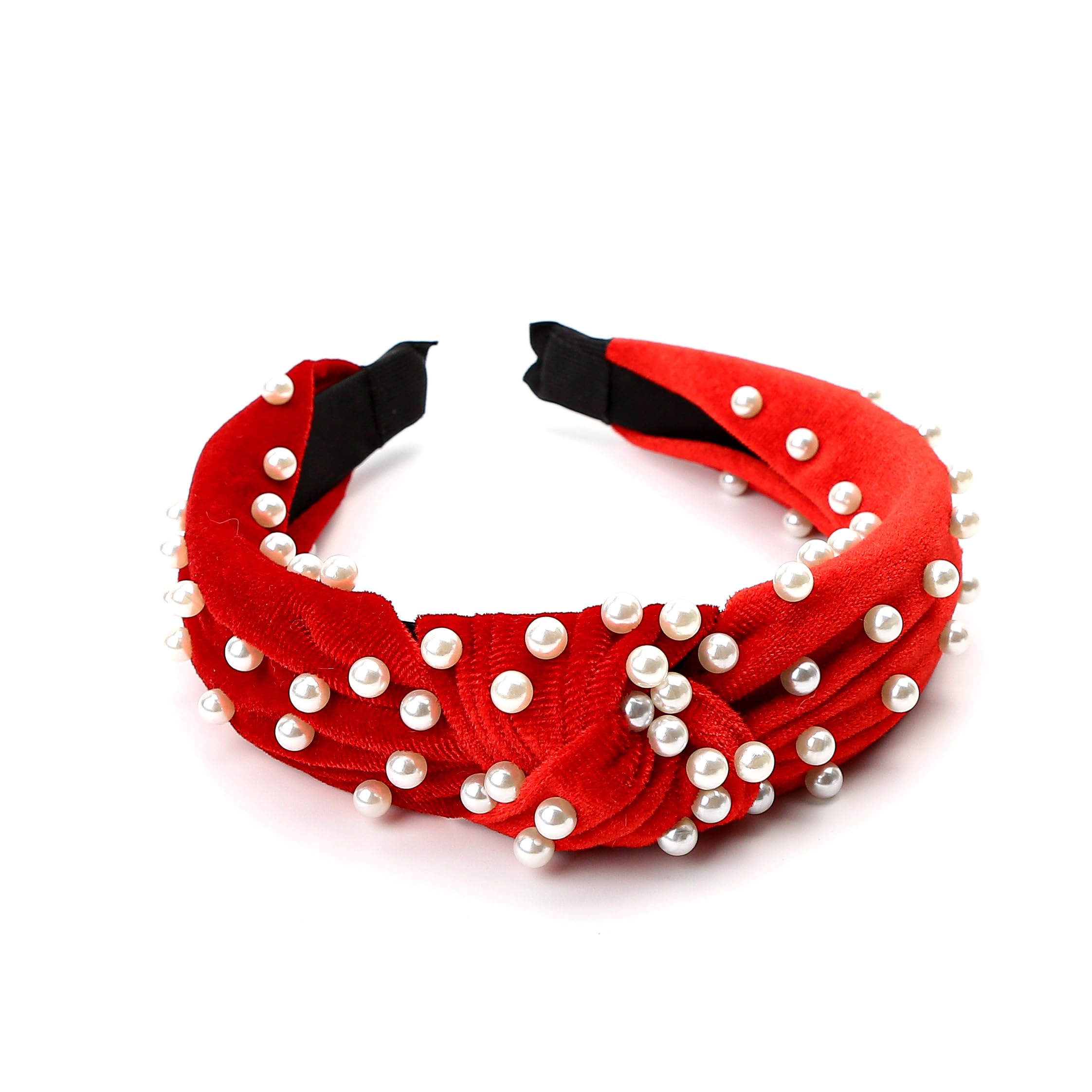 Amazon.com : Red Pearl Knot Headband Sparkle Pretty, Head  display picture 1
