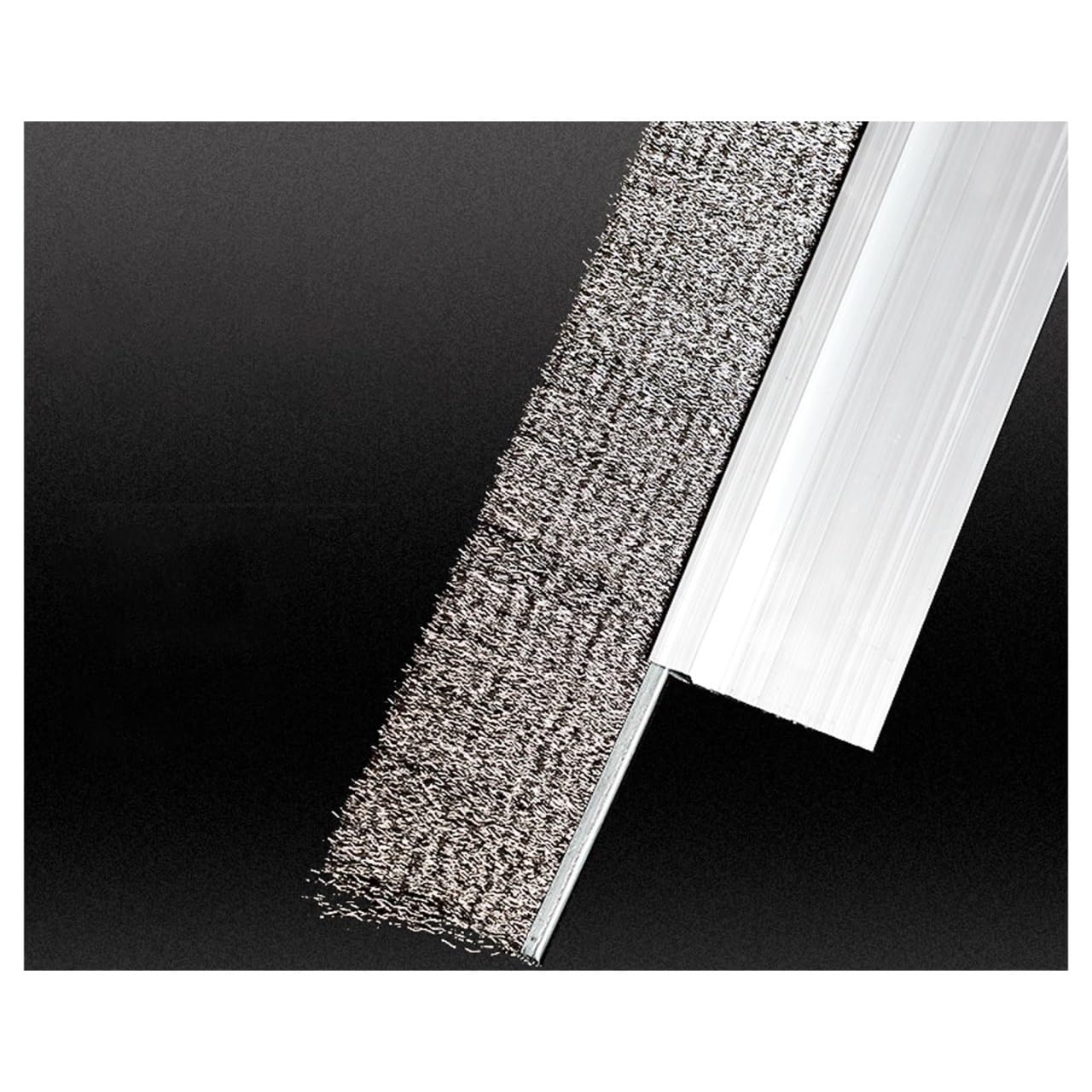 Puyuna Type(F) Door Brush Strip, Aluminum Alloy Brush Seal 39.3 Inches Long 0.8-4 Height(,0.8In/2Cm)