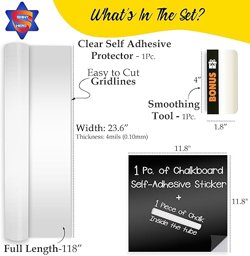 Miniatura 10 de Wall Guard - Hojas de plástico transparente  Protector de puerta contra arañazos de perros, protector de gato, película extraíble autoadhesiva para