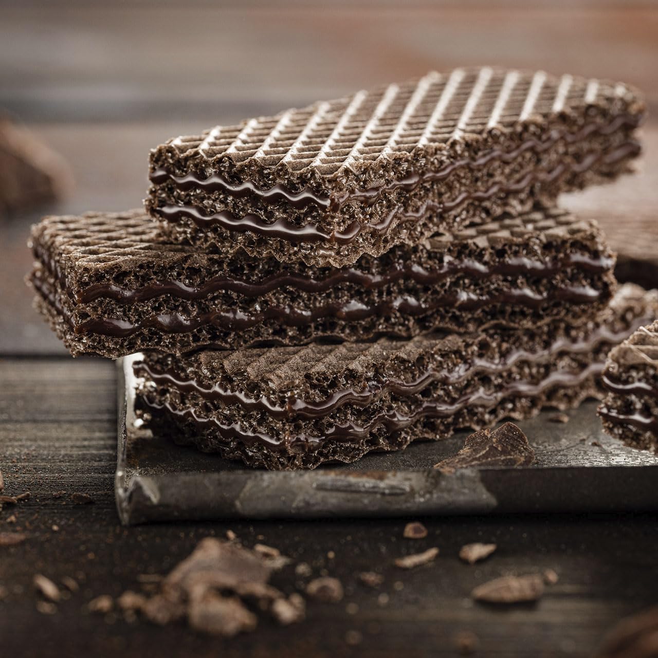 Loacker Classic Dark Chocolate & Double Choc Wafers Bundle - Premium Crispy Wafer Cookies with Rich Dark Chocolate and Cocoa Cream Filling - Multipack of 12 Snack Packs Each - NON-GMO - Sustainable