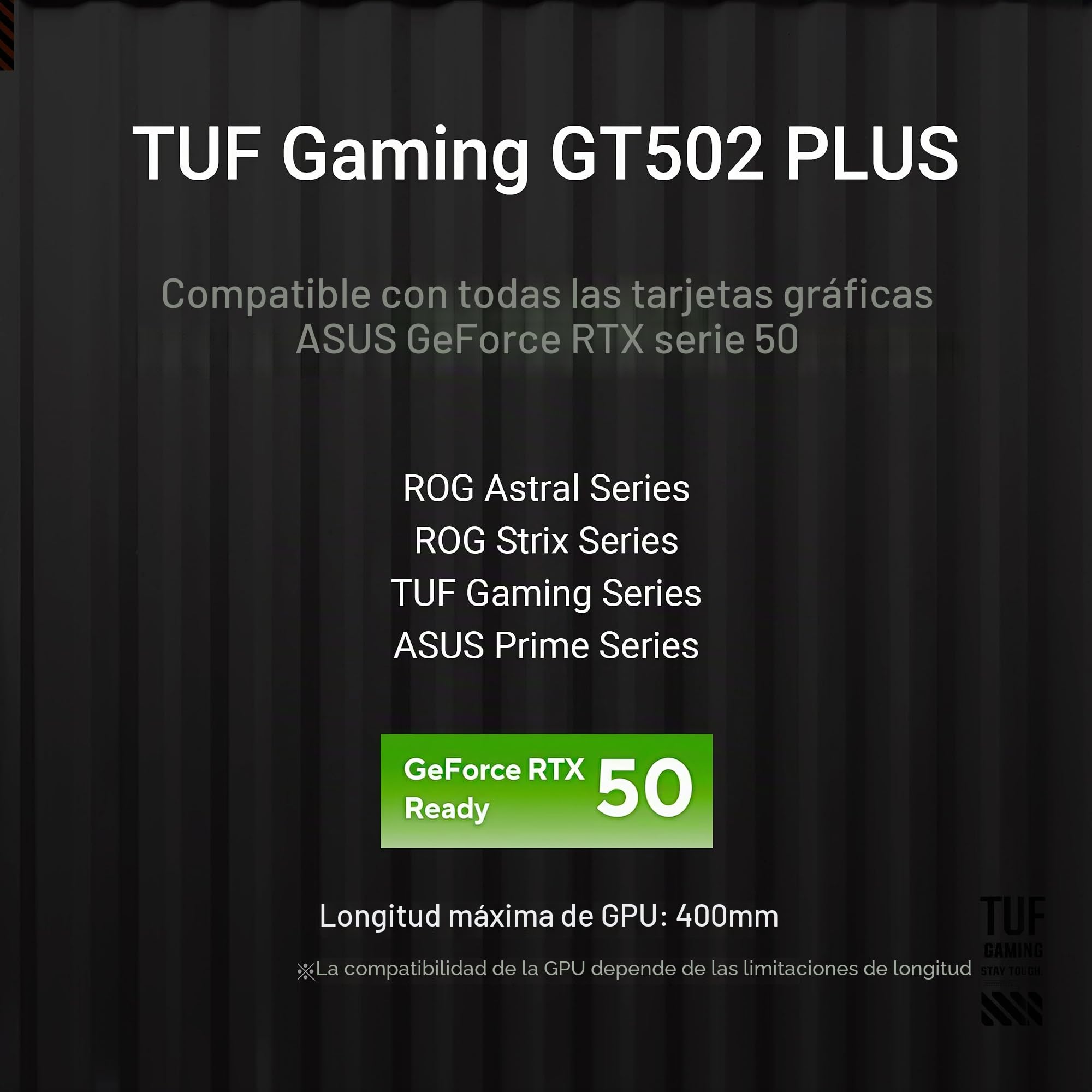 ASUS TUF Gaming GT502 Plus - Caja para PC Gaming ATX - Negra
