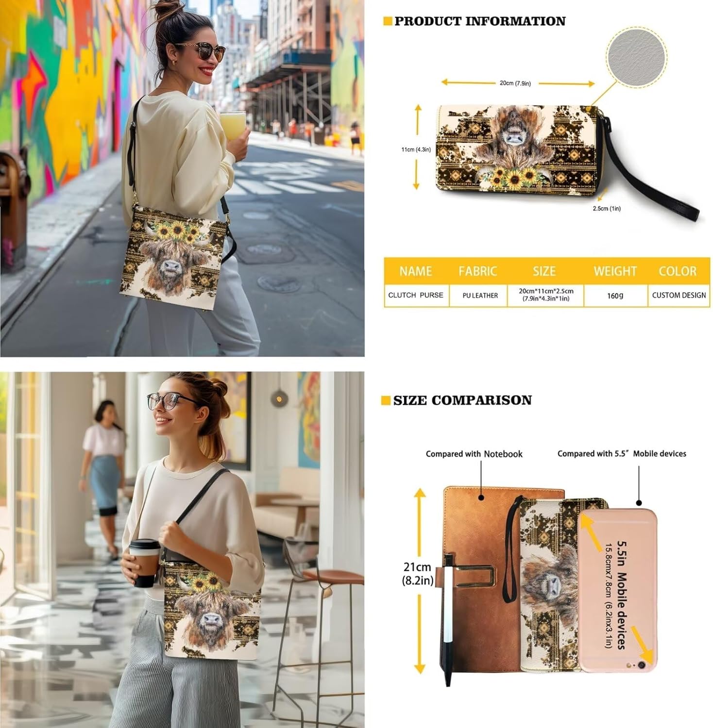 Bucket Crossbody Bag Set for Women Lady, Leather Purse and Wallet Set Large Bucket Bag with Wallet