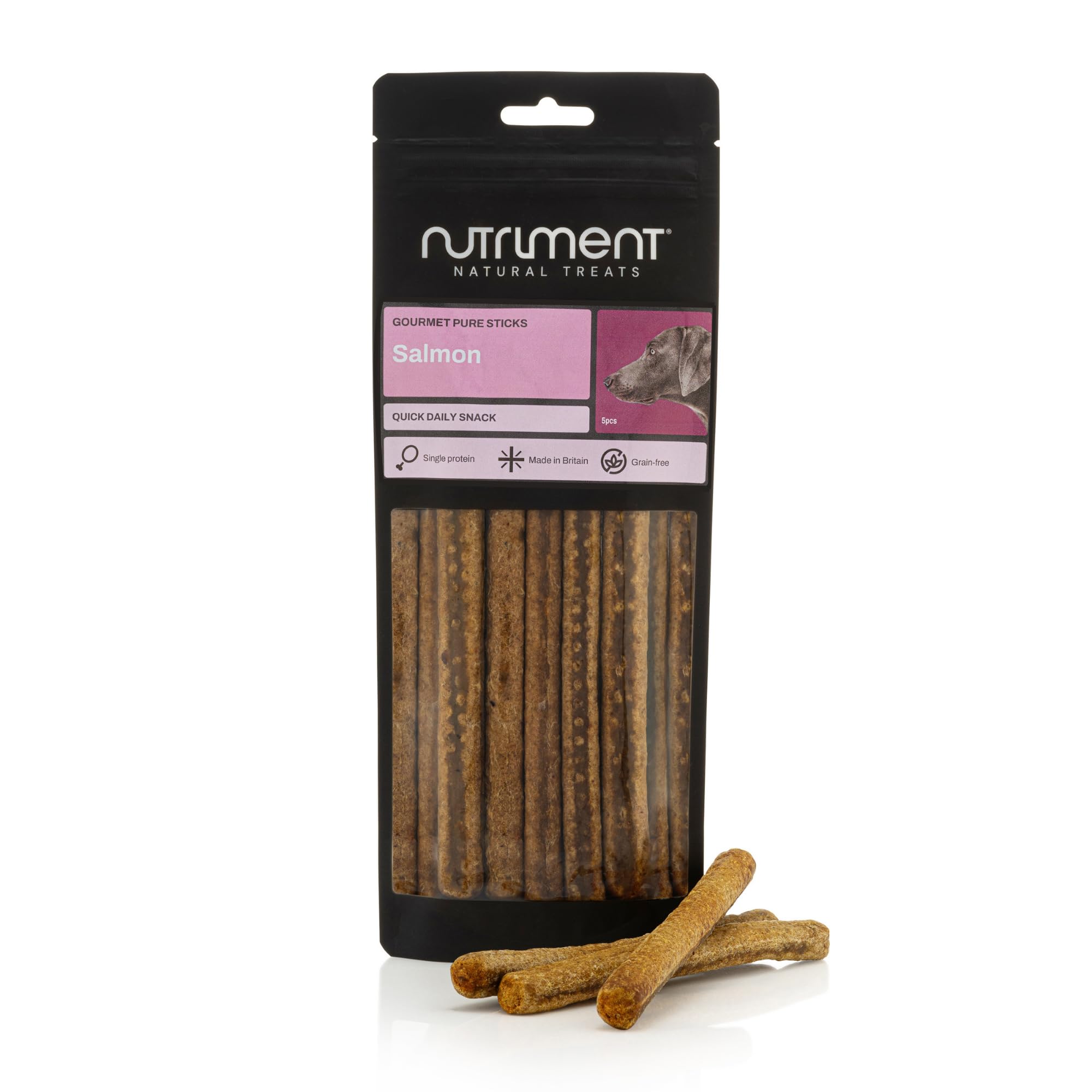 Natural Treats Gourmet Pure Salmon Sticks (5pcs) 100% Salmon Natural Long Lasting Dog Chew Treats