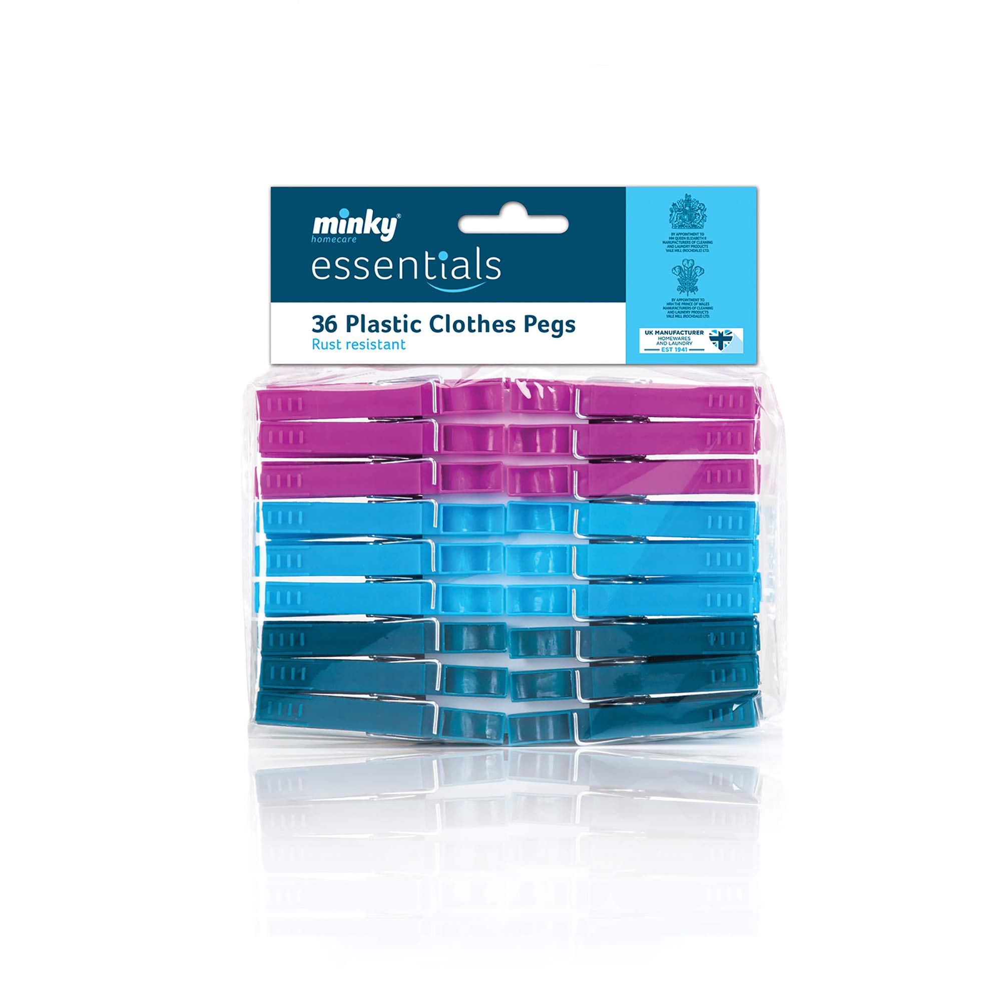 Essentials 36 Plastic Clothes Pegs
