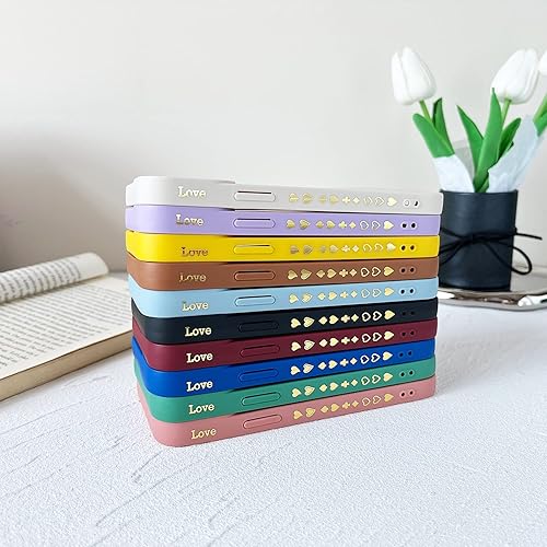 Miniatura 6 de Yeddabox Funda compatible con iPhone 12 Pro para mujer funda bronceadora de lujo con diseño de corazón de poliuretano termoplástico suave a prueba