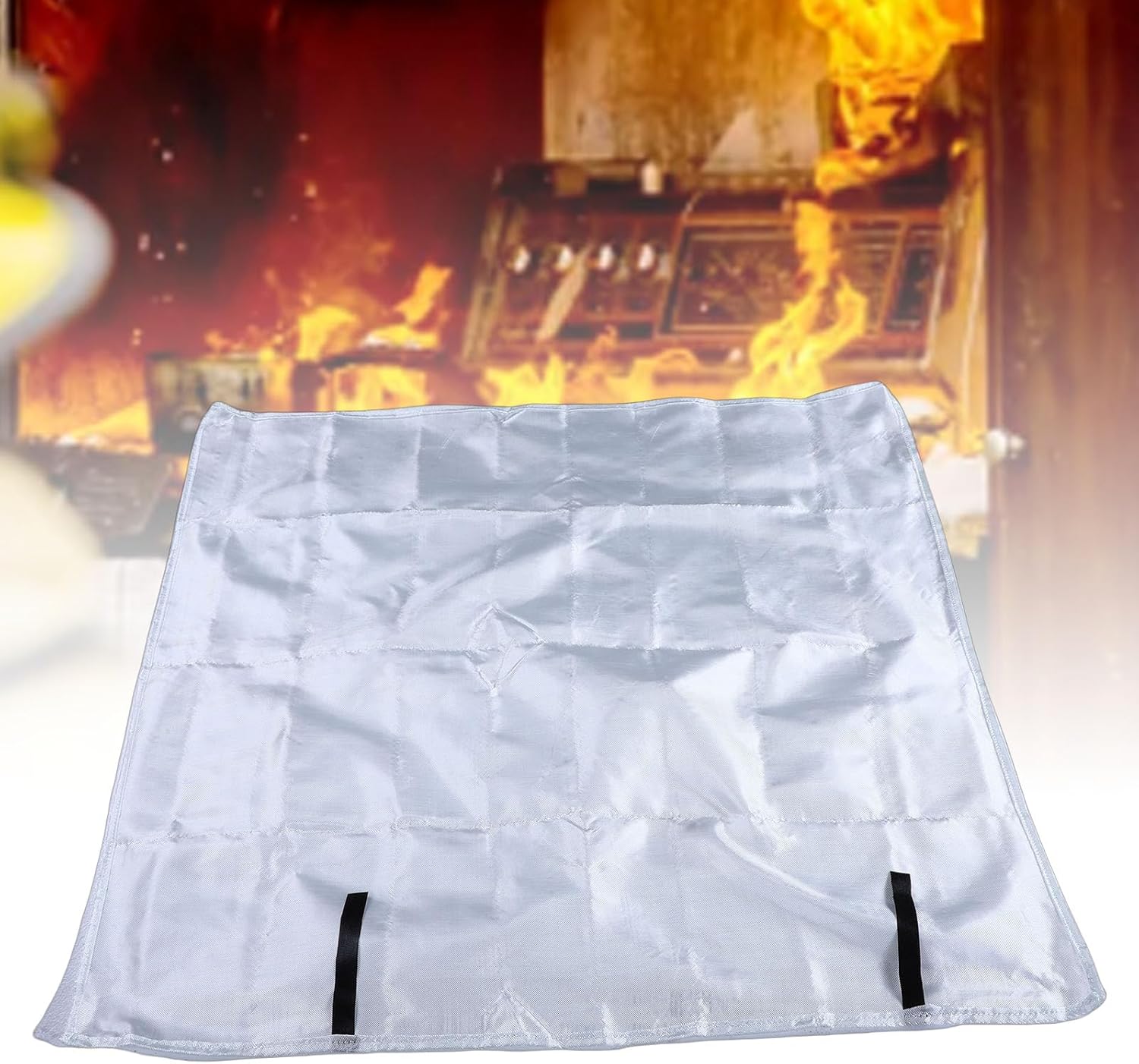 Cosiki Fire Blankets, Emergency Fire Retardant Fiberglass Blankets, Safety with Pull Rings & Storage Bag, Ideal for Home Kitchen Office Camping, Complies with CE EN 1869