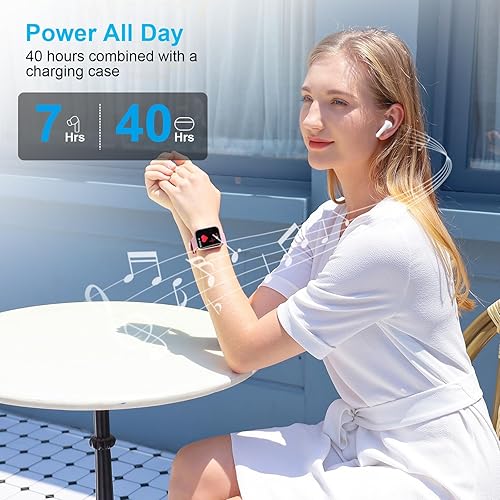 Miniatura 4 de Wireless Earbuds for iPhone, 5.3 Bluetooth Headphones for Apple Earbuds Wireless, ENC Noise Cancelling 40Hrs Playback in Ear Air Buds Pods HiFi Bass