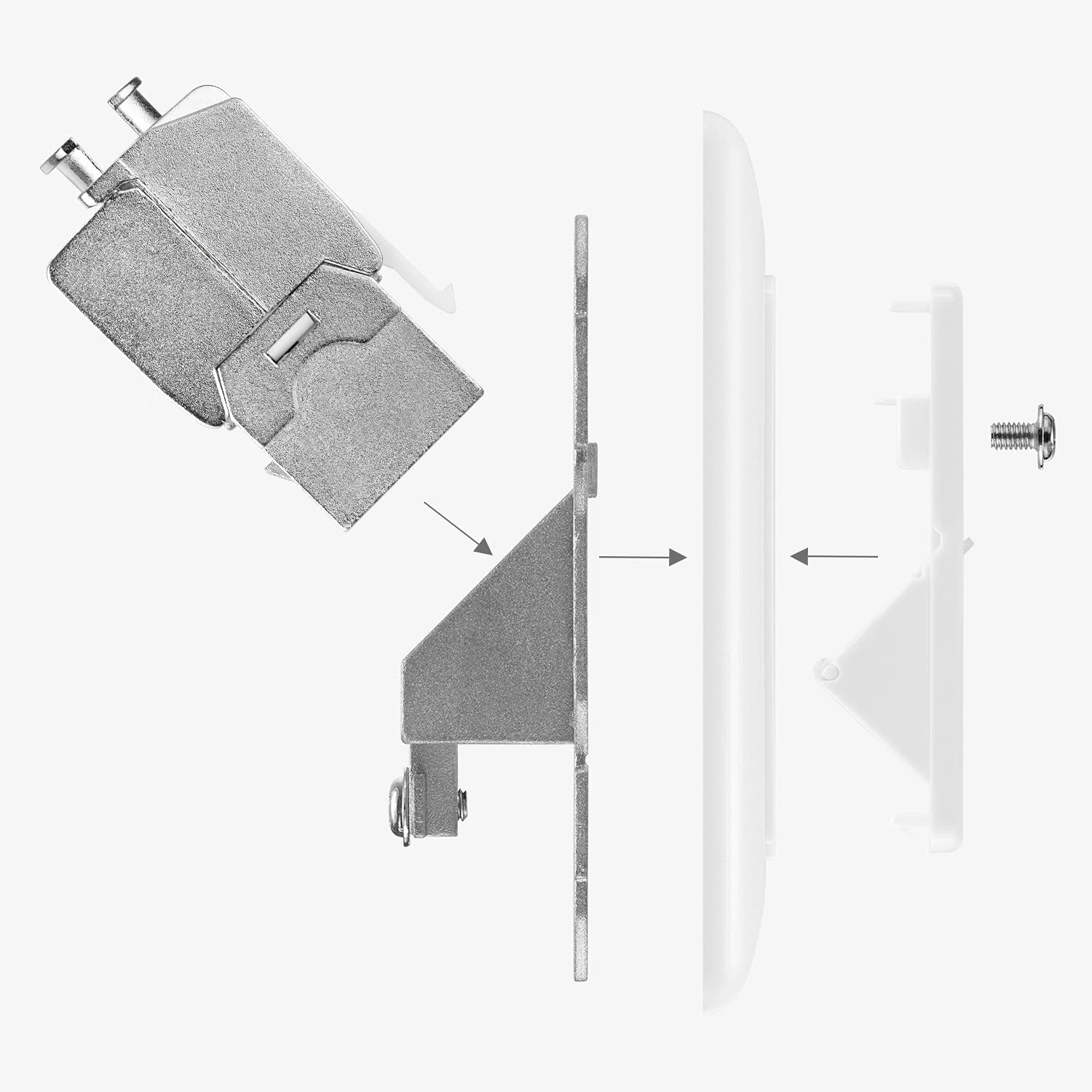 kwmobile Cat6a RJ45 Wall Plate Set, Set of 2x Keystone Jack and 2x 1 Port Ethernet Wall Plate, RJ45 Connector Jacks - Image 5