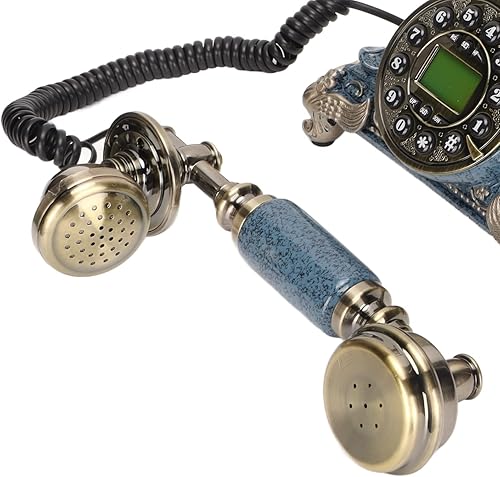 Miniatura 9 de Teléfono antiguo, escritorio retro antiguo con pantalla retroiluminada y redireccionamiento, calendario de tiempo manos libres, teléfono con cable,