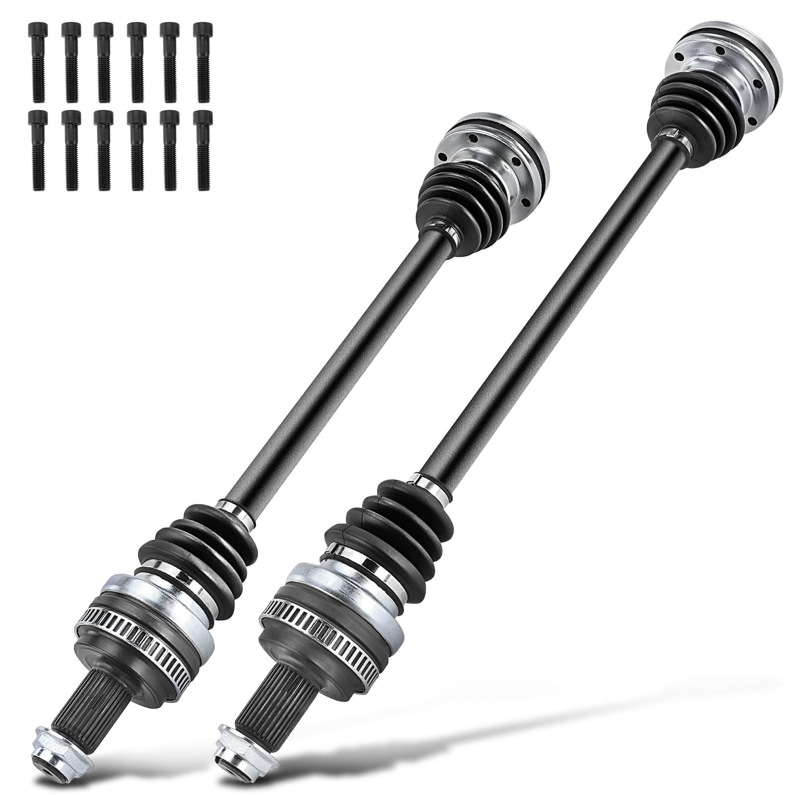 Frankberg 2x Eje motriz Eje de transmisión con ABS-Ring Transmisión automática Eje trasero Compatible con X3 E83 2.0sd 2.5i 3.0 Si 3.0i xDrive xDrive18d xDrive20d Replace# 33217540117