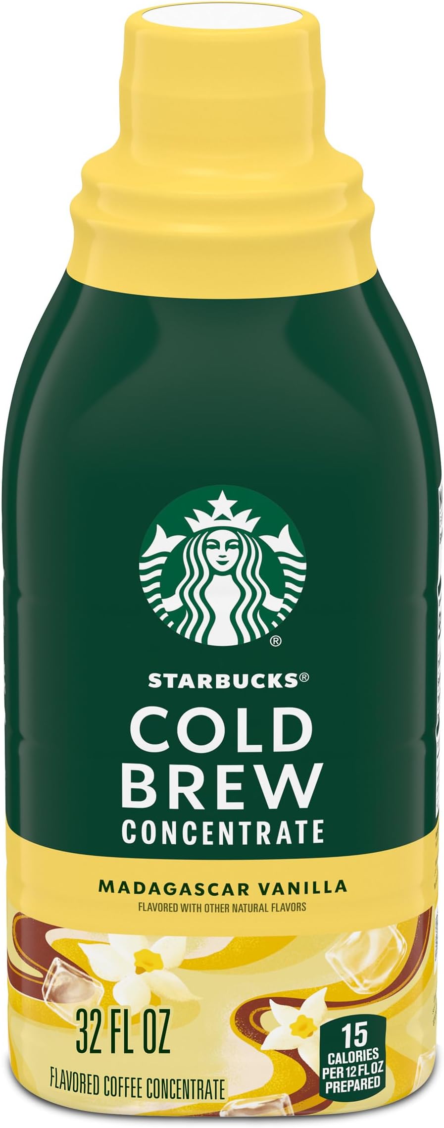 Cold Brew Coffee Concentrate, Madagascar Vanilla Flavored Iced Coffee, 32 fl oz