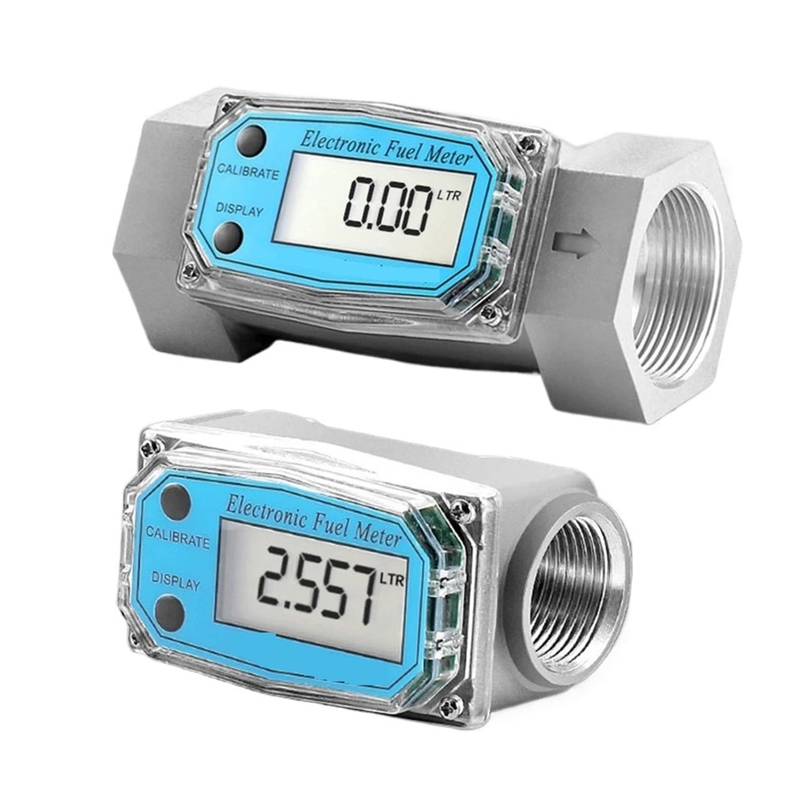 Medidor De Flujo Diesel 1/2 Pulgadas – Caudalímetro LCD De Alta Precisión (±1%) Para Gasolina, Aceite Y Queroseno | Rango 1-30 L/min, 70 BAR