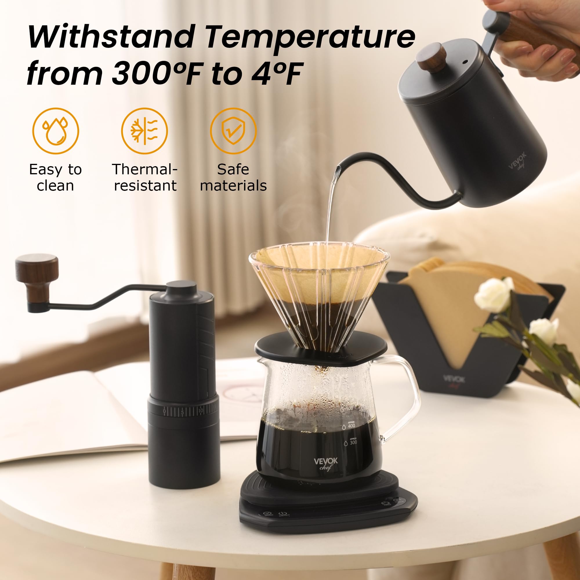 VEVOK CHEF Pour Over Coffee Maker - Brew Anywhere! -6