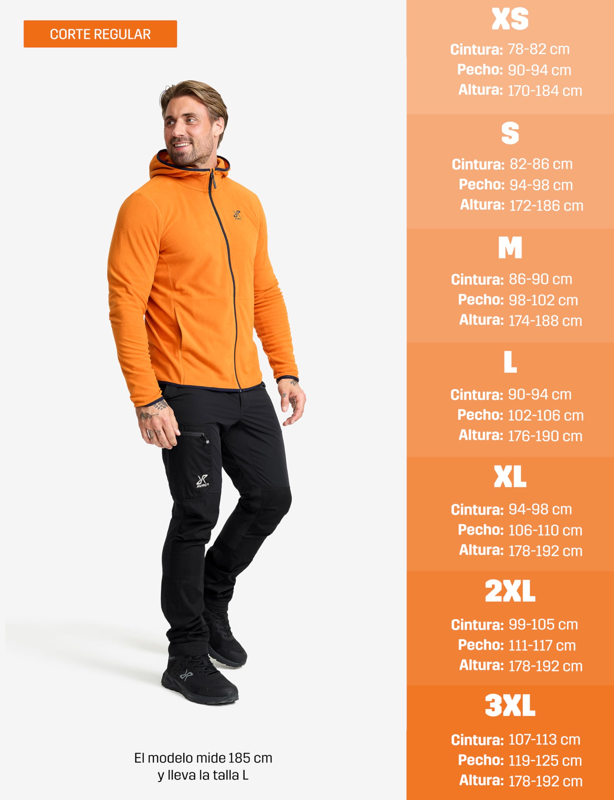 RevolutionRace Hiker Fleece Hoodie para Hombre, Sudadera con capucha de forro polar ligera y elástica