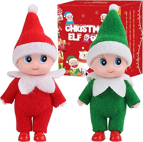 Miniatura 1 de Dokeawo Muñecas pequeñas de elfo coloridas de elfo en miniatura de Navidad para decoraciones de Navidad, rellenos de calcetines, juguetes para