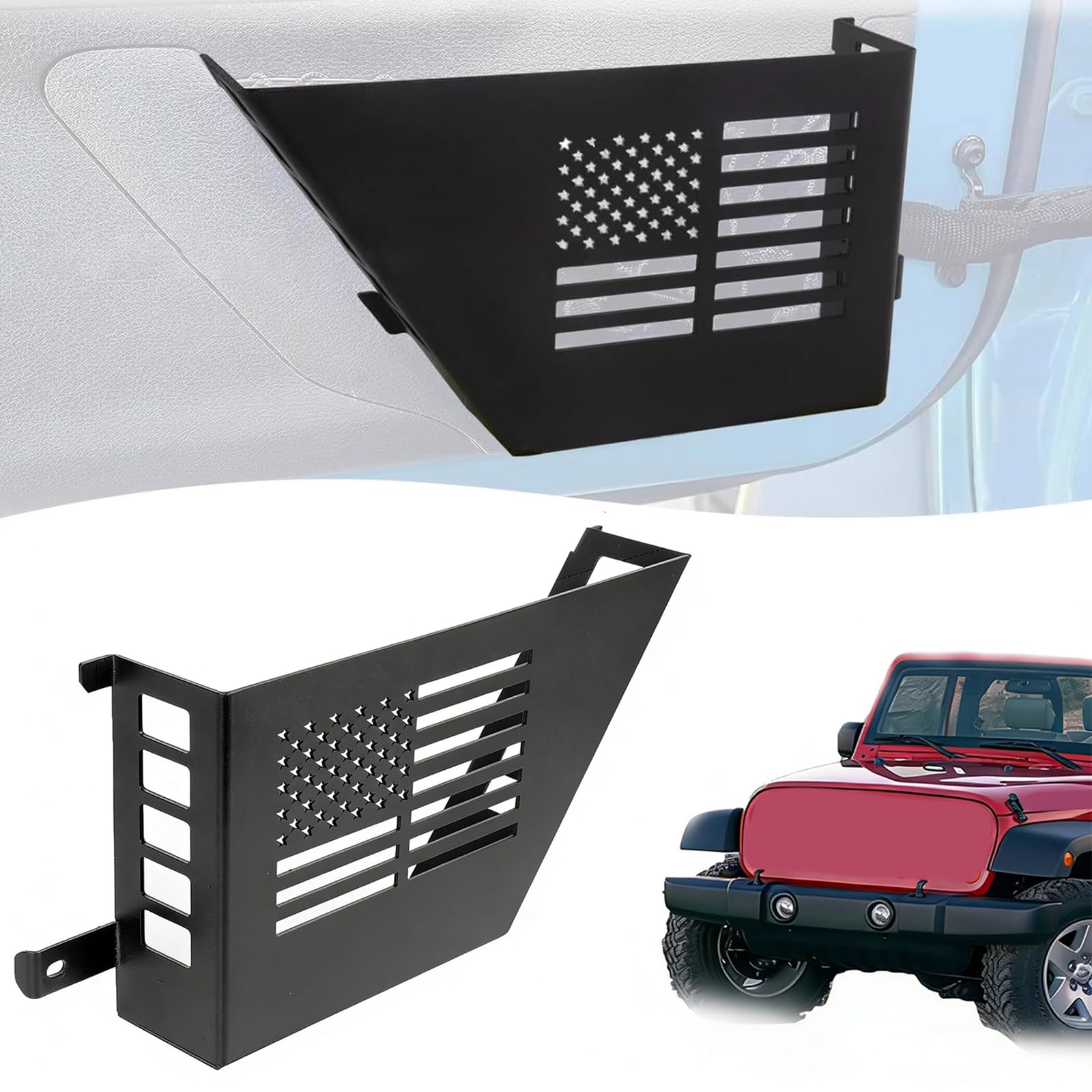 Soporte de almacenamiento de metal para puerta delantera de vehículo de carretera, diseño de bolsillo lateral para modelos de 2 y 4 puertas, SUV, planificador lateral