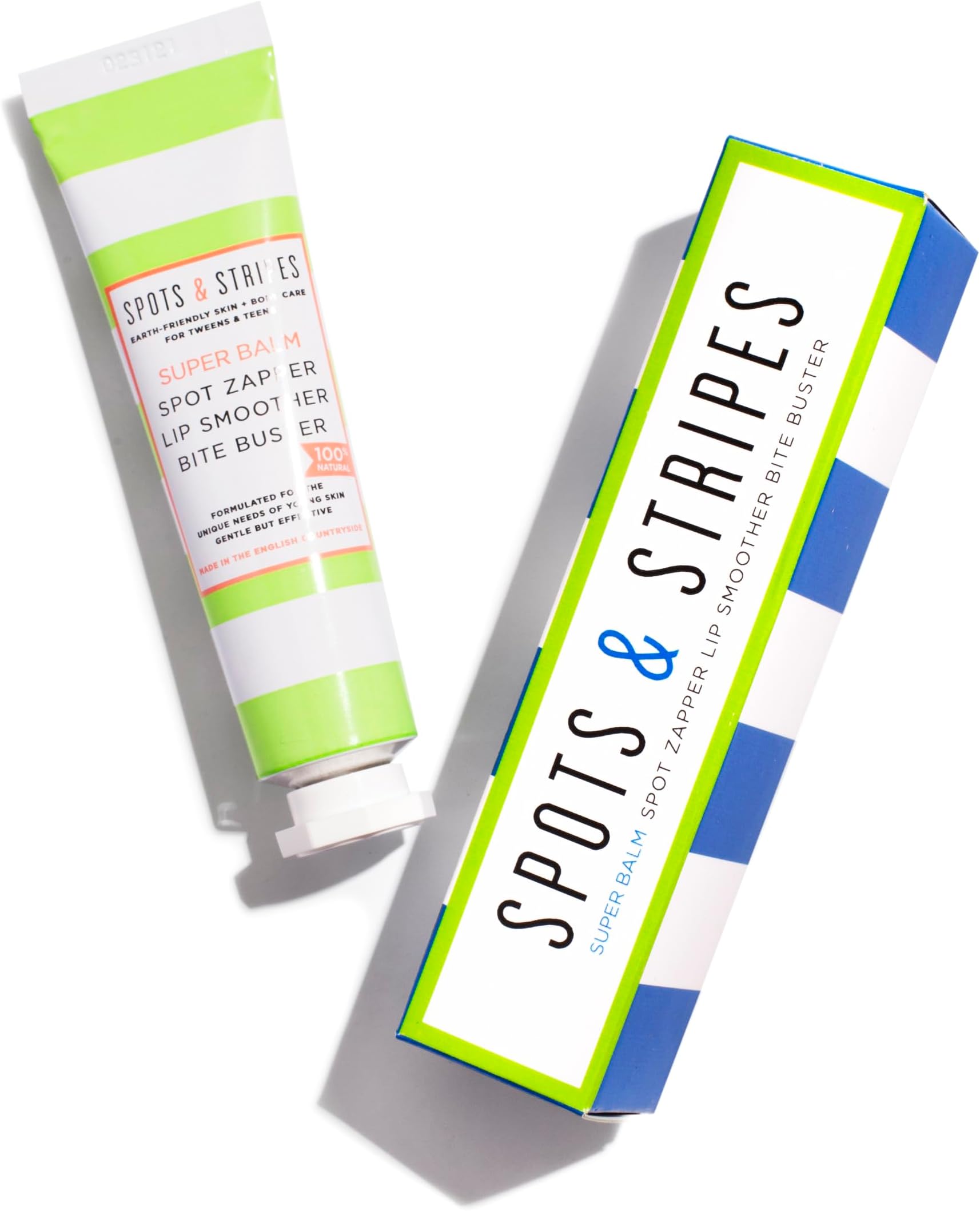 Teenage Spot Treatment Boys, 100% Natural Skincare, Multi-Purpose Spot Zapper, Lip Balm and Skin Rescue for Tweens in One Genius Stick, with Niaouli, Coconut and Myrrh (15g)