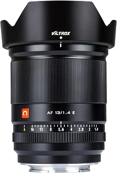 VILTROX 13 mm F1.4 f/1.4 otomatik odaklama objektifi, ultra geniş açılı APS-C büyük diyafram göz odaklama Prime objektif, Sony E-Mount kamera A6500 A6400 A6300 A6000 A7R A7R A7RII. A7RII. A7 A7 için 9 A9II