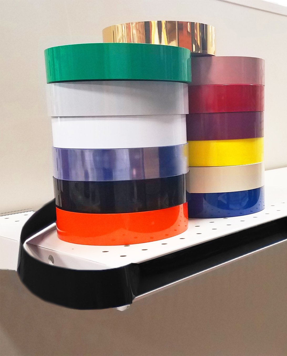 STORE FIXTURES DIRECT Decorative Gondola Shelving Vinyl Insert for Ticket Channel 130 FT. x 1.25 in. 1 Roll A-R130XBK 1