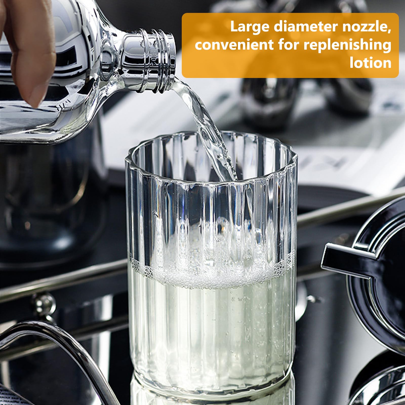 2 Seifenspender 300 Ml Aus Glas – Mit Etiketten, Pumpspender Für Küche & Bad, Nachfüllbar