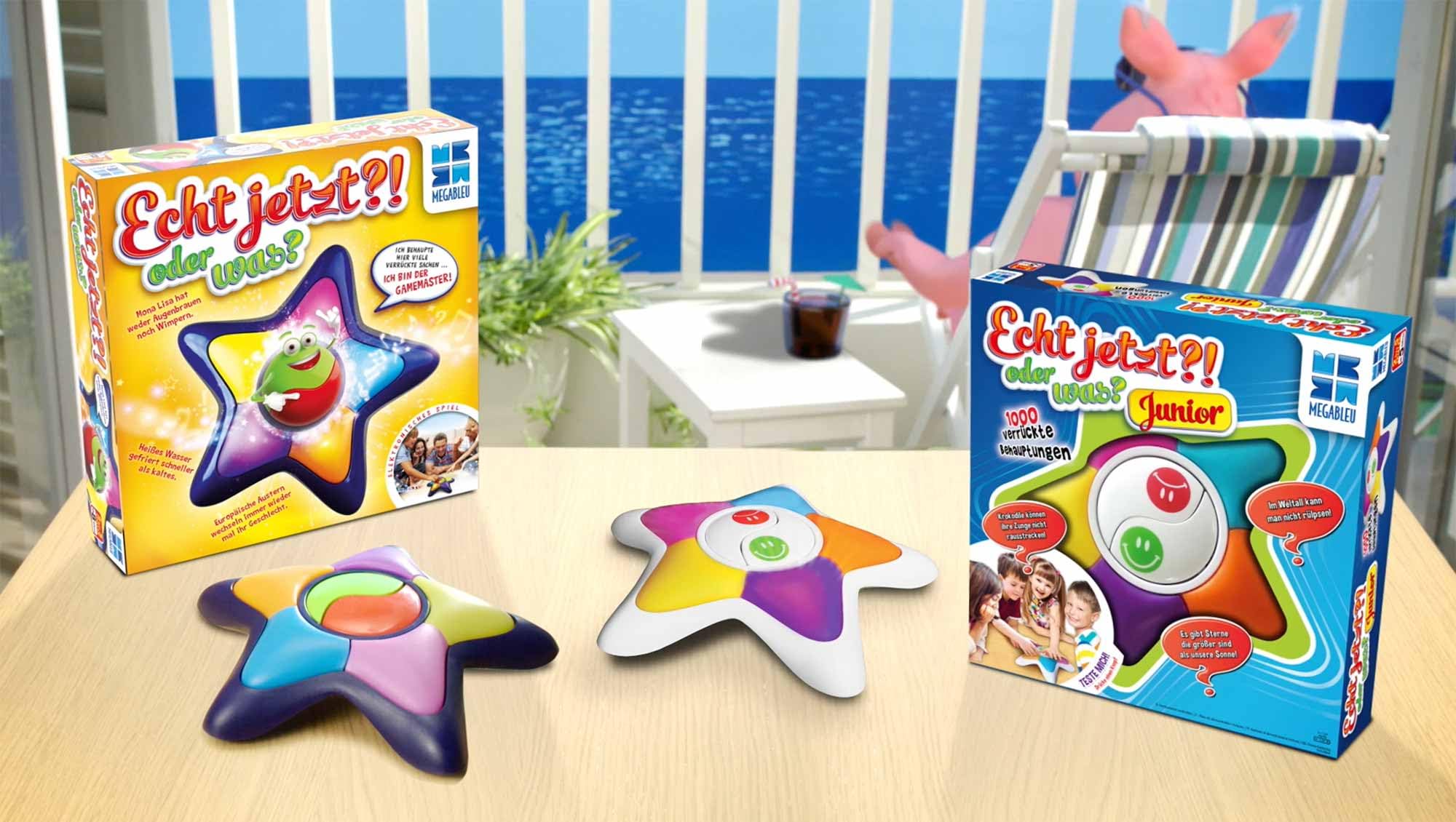 Megableu | Echt jetzt oder was? Junior | IQ Quiz für Kinder | lustiges Familienspiel mit 1000 Fragen | Partyspiele für Kinder | Denkspiel & Gesellschaftsspiele | Für 2 bis 5 Spieler ab 5 Jahren