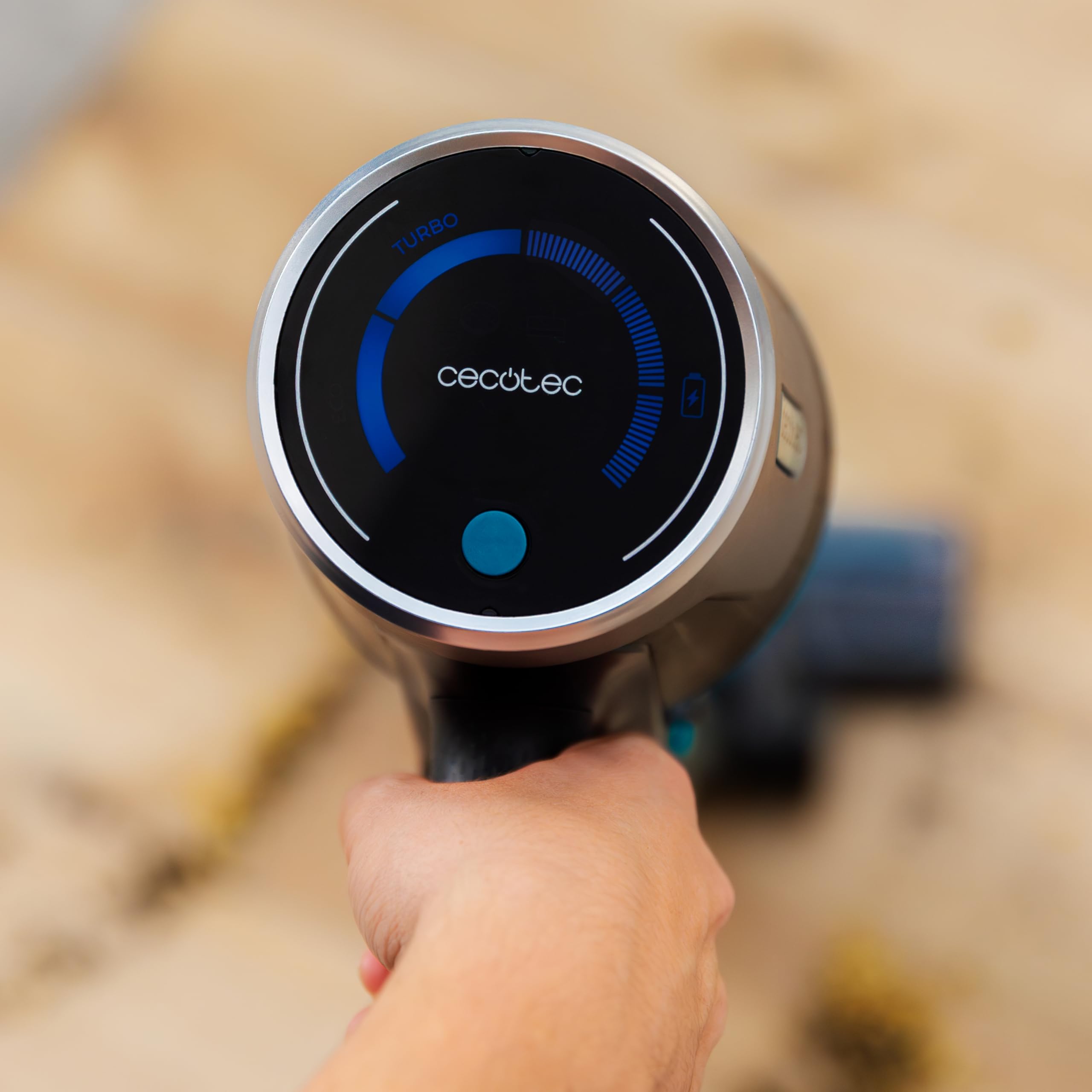 Cecotec Scopa Elettrica Senza Fili Conga Rockstar 1500 Horizon Genesis XL. 215W Potenza Totale, 45 min Autonomia, Spazzola Mista, 2 Modalità di Aspirazione, Parallel Cyclone System, Serbatoio 600ml