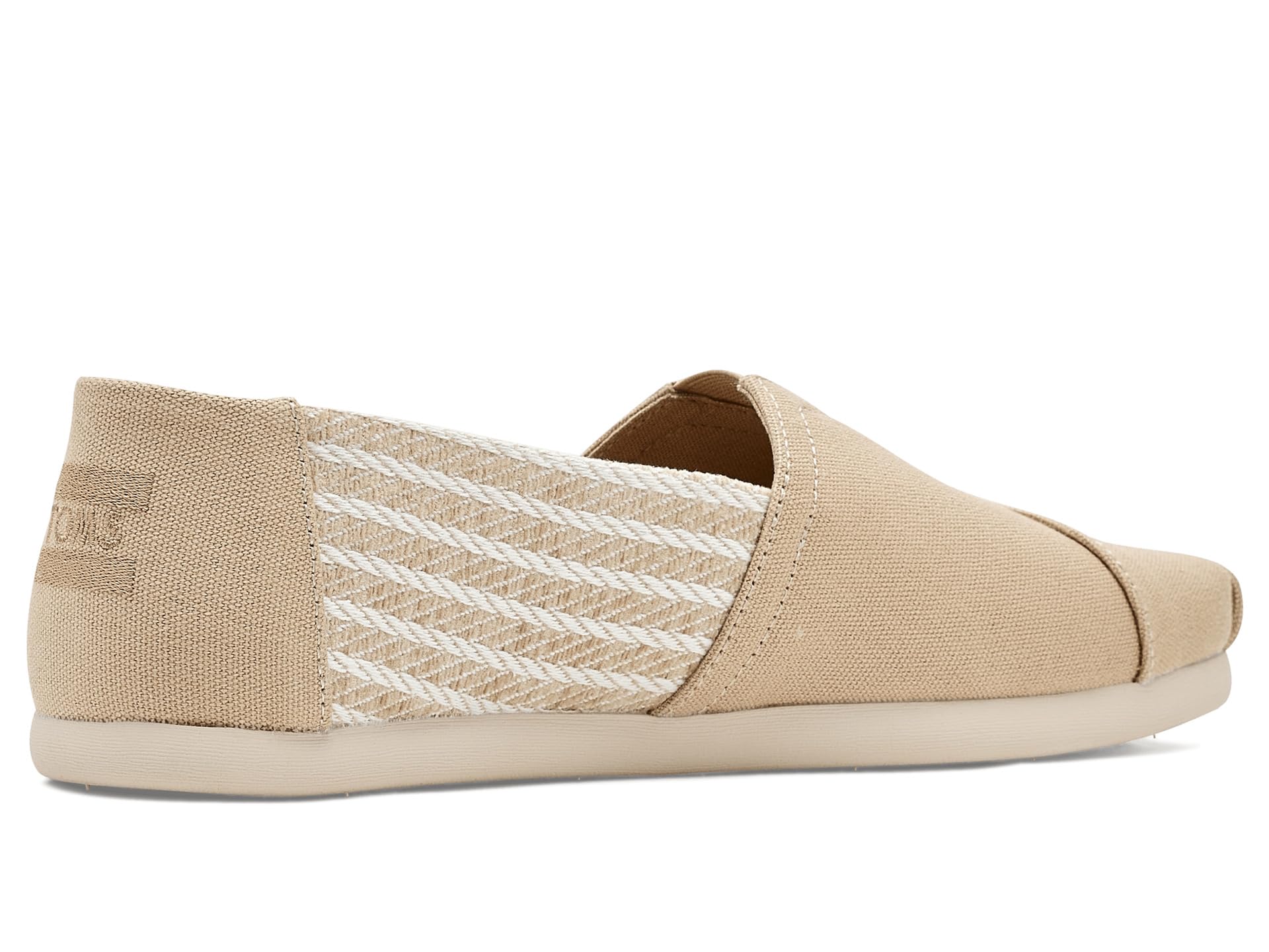 TOMS Mocasines Planos Alpargata clásicos para Hombre, Color Avena, Rayas náuticas, Talla 44
