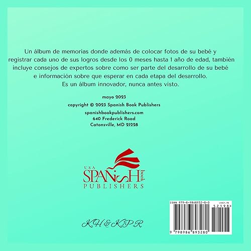 Miniatura 2 de Álbum del Primer Año del Bebé * álbum de memorias del bebé * colocar fotos, recuerdos y logotipos * unisex * perfecto para niños y niñas * regalo de
