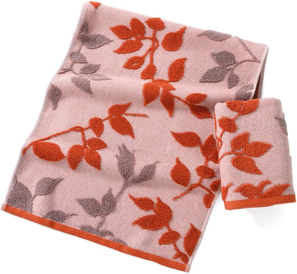 sense gnosis Burgundy Red Hand Towel Set of 2 Super Soft 100% Cotton Embossed Leaf Floral Pattern Highly Absorbent Jacquard Hand Towels for Bathroom Valentines Day Decorations 13x 29 Inch - Image 7