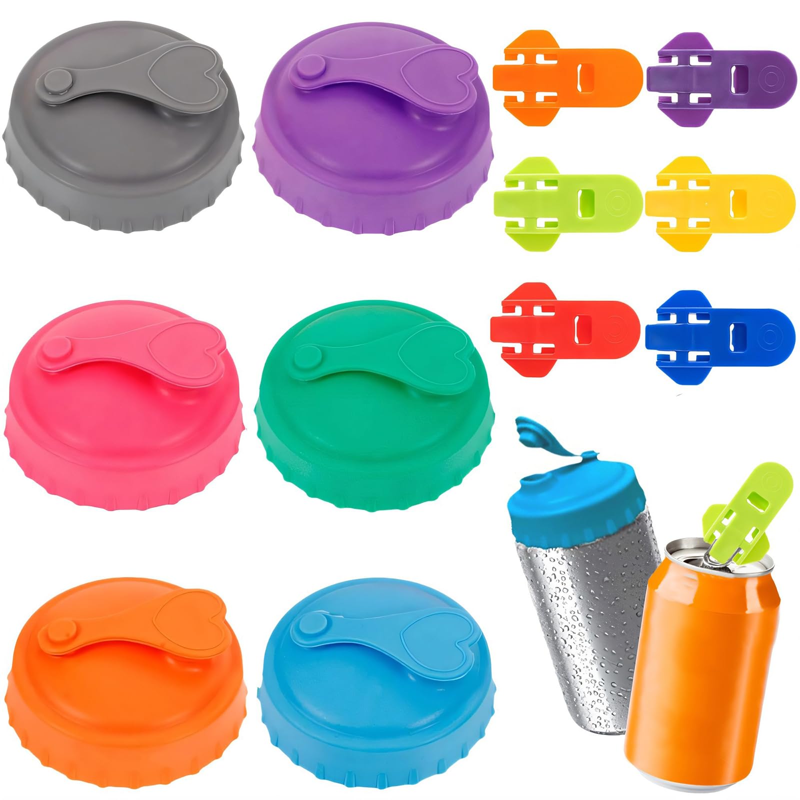 6 Pieces Canettes De Cola Bouchons Couvercle Pour Canettes En Silicone