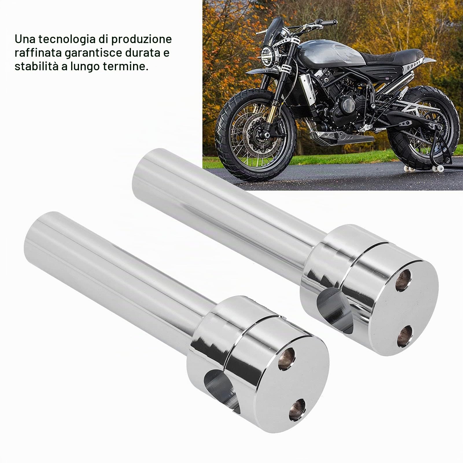 Buachois 2 Pezzi Riser per Manubrio,22mm Riser Circolare Universale Manubrio Staffa di Montaggio Morsetto in Lega di Alluminio Adattatore per La Riparazione di Moto