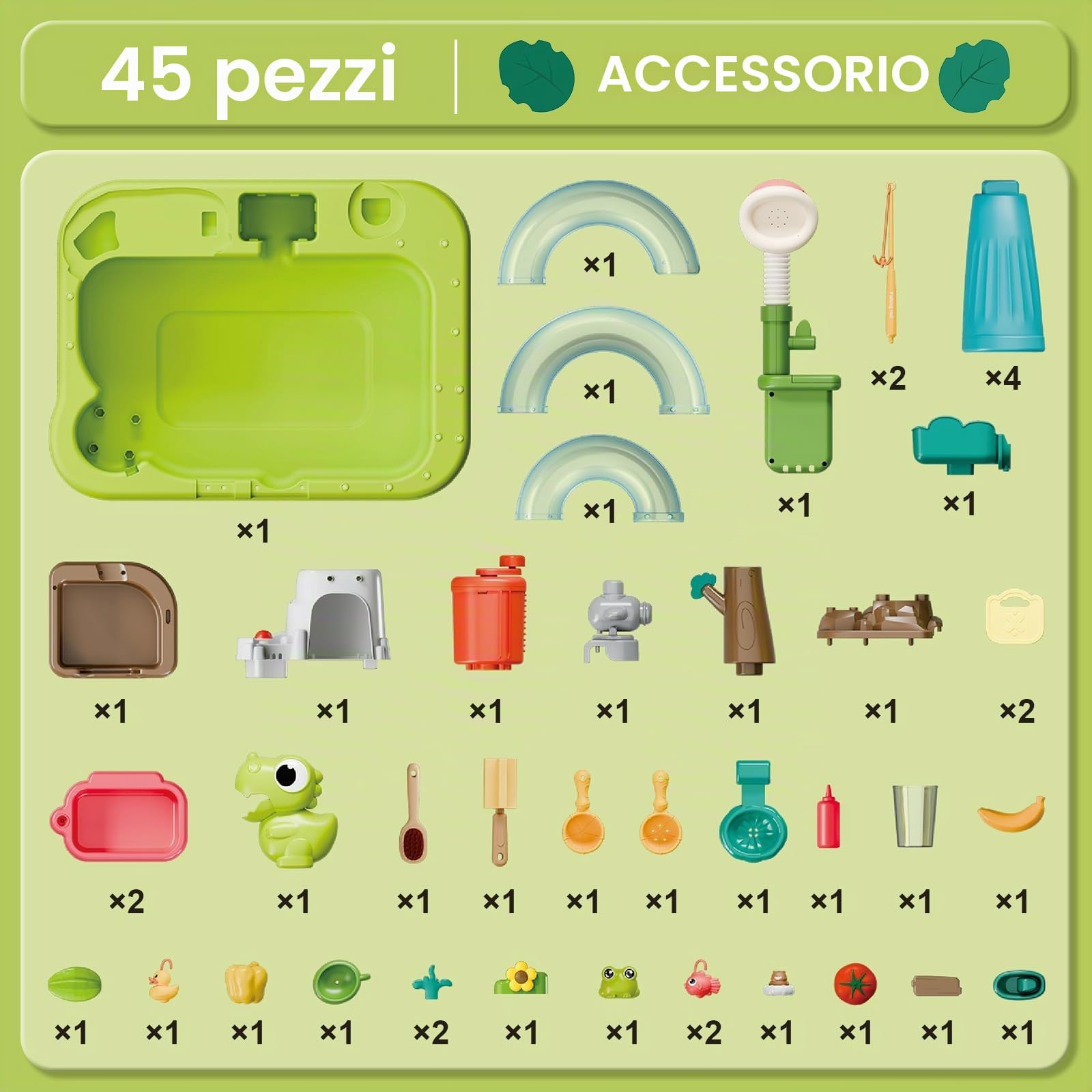deAO Tavolo Acqua Bambini, Giochi da Spiaggia e da Giardino all'aperto | Tavolo Gioco Acqua Bambini con Pompa di Ricircolo Automatica, Scivolo d'Acqua, per Bambini di 3+ Anni
