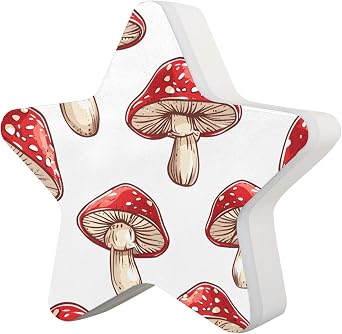 Red Mushroom Auto Dimmable Night Lights Plug into Wall Brightness Sensor 0.5W LED Light for Stairway Bathroom Child-Safe Nightlight Home Decor Gift