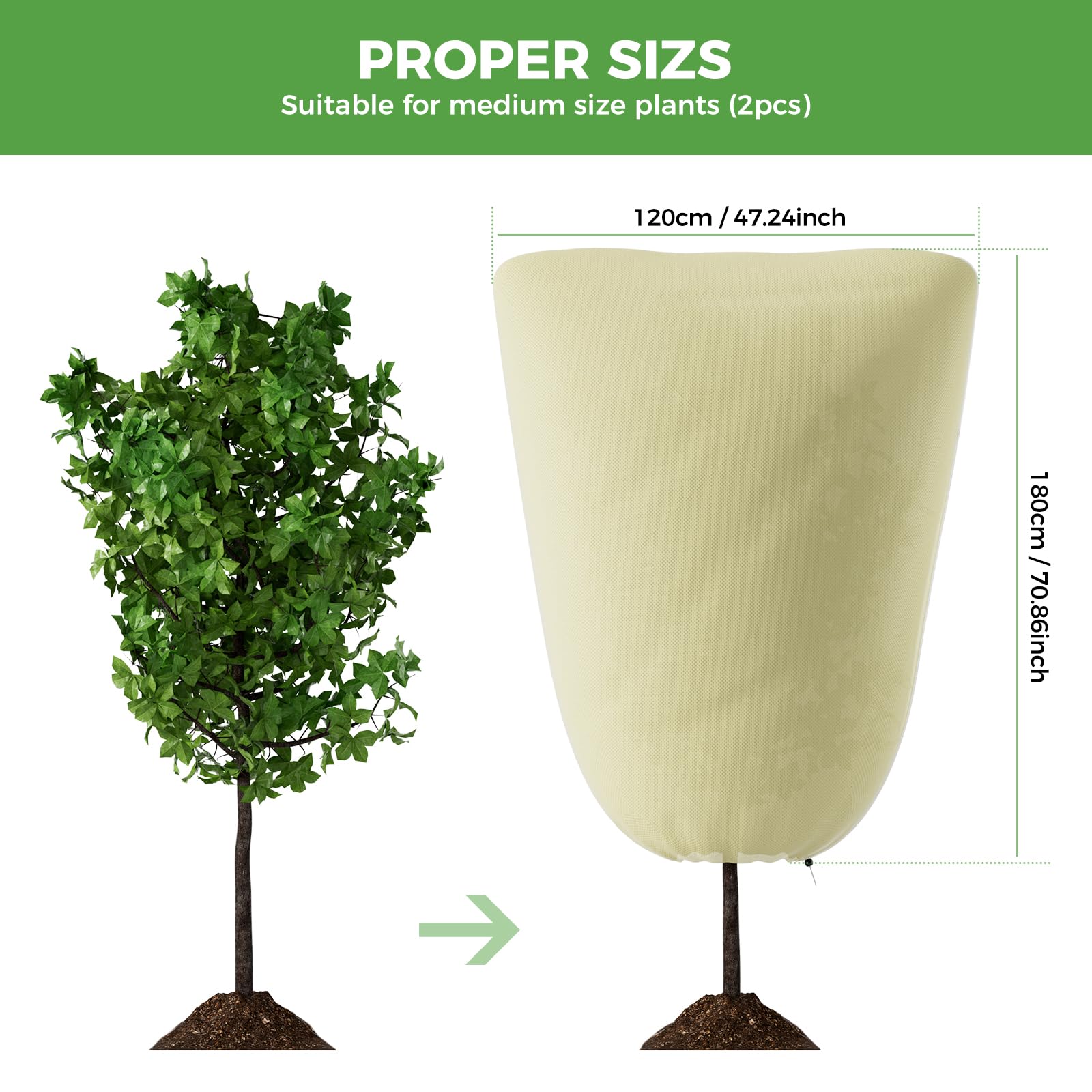 DHGKVK 2 Stück Pflanzenschutz Winter,120 * 180CM G Produktbild-Vorschau 2