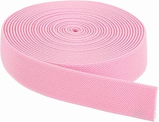 sourcing map Bandas elásticas para coser 2,5 cm x 4,6 m, color rosa, carrete elástico de alta elasticidad para pelucas, cintura, pantalones, proyectos de manualidades