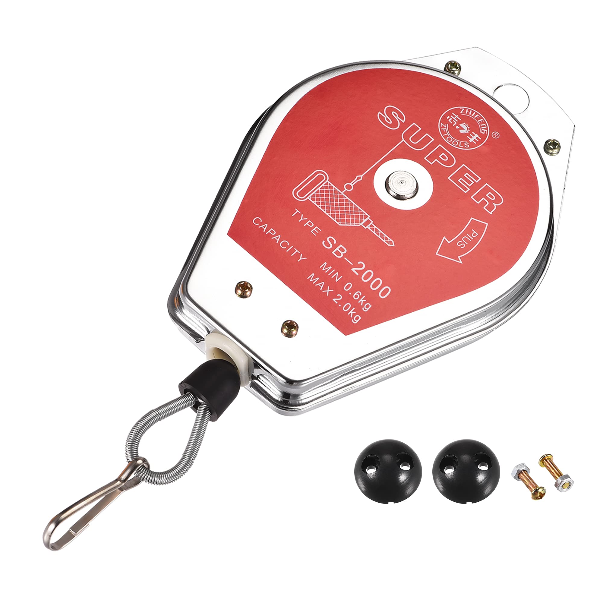 Equilibrador de resorte para herramientas retráctil MECCANIXITY rojo de 1.3-4.4lbs